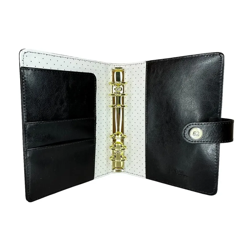 NEW Black 6-Ring Planner A6 Binder Only Organizer 7.75